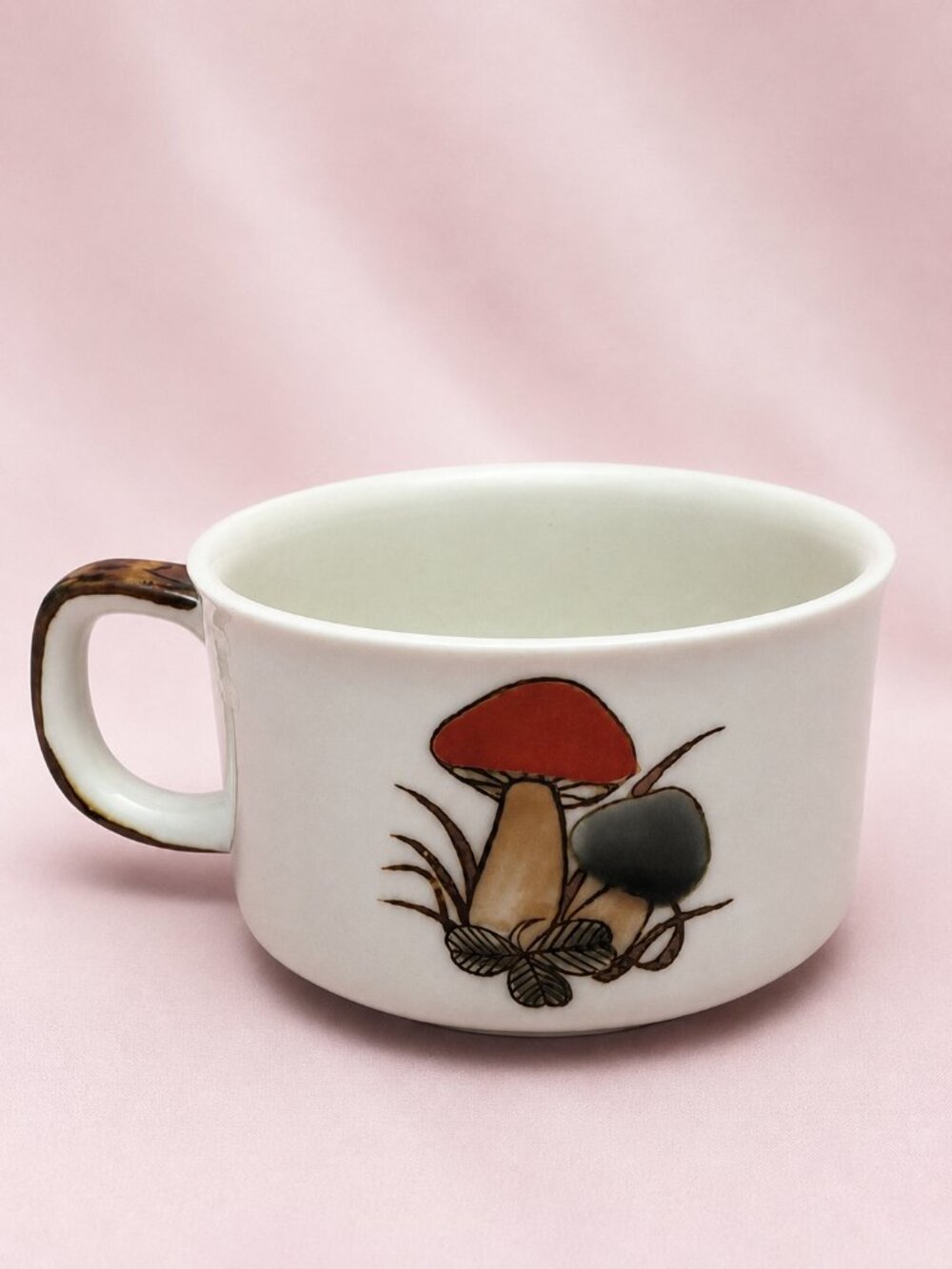 VTG Otagiri Mushroom Soup Mug Japan 1970s Stoneware 4.5" Boho Retro Cup